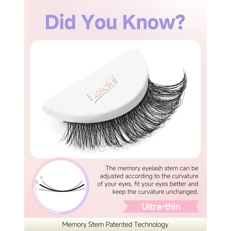 Easeful Natural Eyelash Look WISP Mink Artificial C Curl Strip