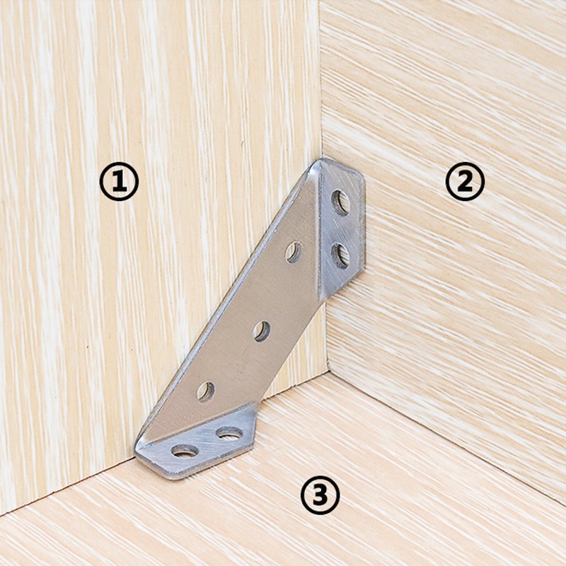 Stainless Steel Corner Brace Angle Bracket Shelf Support Corner Joint