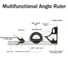 HYSHLC Combination Square 300 mm Set Carpenter's Angle Adjustable Protractor