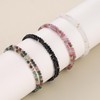 COAI Black Tourmaline Bracelet for Women, Layered Beaded Bracelet for
