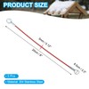 MECCANIXITY 304 Stainless Steel Lanyard Cable 20cmx3mm, Red Vinyl Coated
