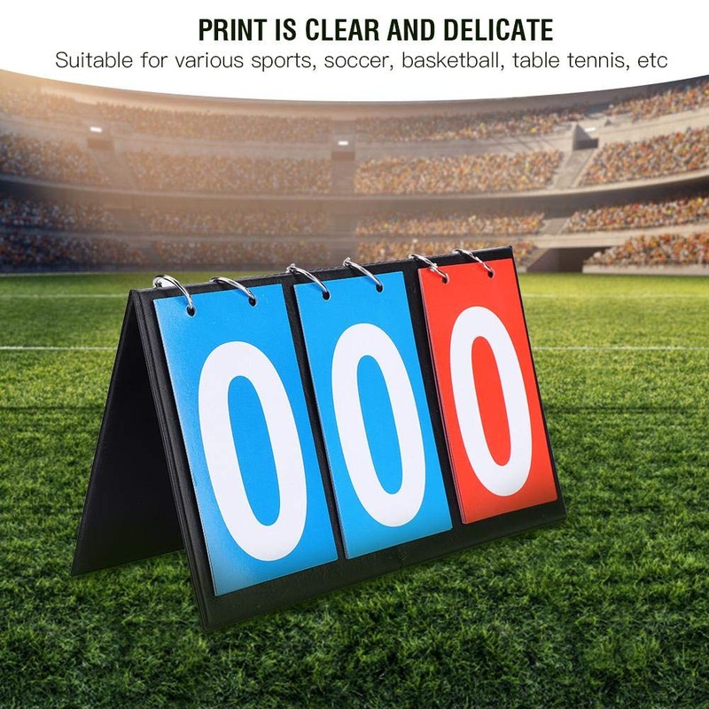 Sports Scoreboard 2/3/4 Digit Portable Tabletop Flip Scoreboard Score Counter