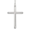 CLEVER SCHMUCK Silver Pendant Very Large Cross 54 mm Semicircular