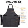 Under NY Sky Work Apron – Bib Style, 3 Pockets,