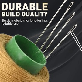 37PCS Big Eye Steel Sewing Tool Set, Needle and Thread Kit, Threader and Needle Repair Kit Stainless Steel Needles for Hand Sewing