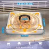 HaSteeL Rectangular Basting Cover, Stainless Steel Cheese Melting Dome Steaming