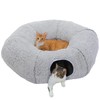 PEQULTI Cat Tunnel with Cat Bed for Indoor Cats, Cat