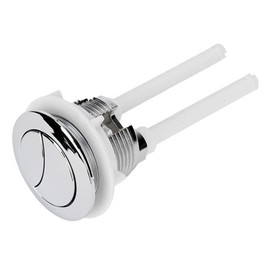 38mm Standard Chrome Plated Silver Flush Toilet WC Tank Push Buttons With 2 Rods