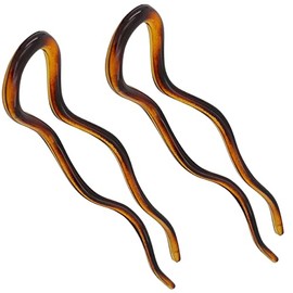 Camila Horquilla Paris CP140 con forma de U para peinados con espiral, 2 horquillas grandes onduladas en forma de U para moños y recogidos en espiral,
