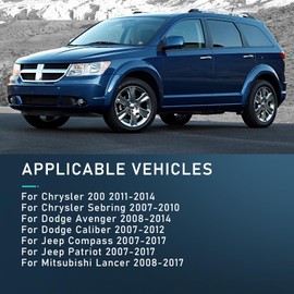 BRAKEUS Front Rear Quiet D866 D1037 Ceramic Brake Pads Sets Replacement for Chrysler 200,Sebring,for Dodge Avenger,Caliber,for Jeep Compass,Patriot,for Mitsubishi Lancer,Outlander,Outlander Sport