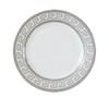 SMCS Euro Porcelain Vintage Platinum /White Greek Key  Design 10.5" Dinner Plate