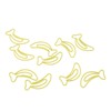 100pcs Paper Clips Portable Mini Cute Banana Shape Rustproof Electroplated