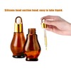 8 Pack 1oz Glass Dropper Bottles 30ml Amber Gourd Shaped