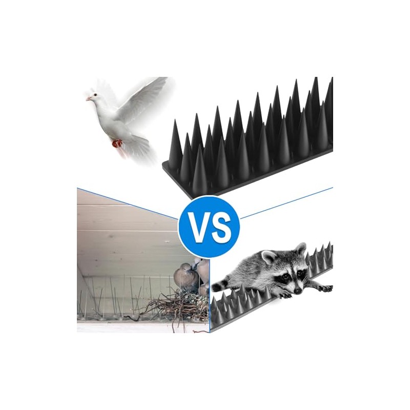 BORHOOD Bird Spikes, 20 Pack Pigeon Deterrent for Small Birds