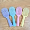 Portable Pastel Curve Hairbrush Hairbrush Yellow 3ea