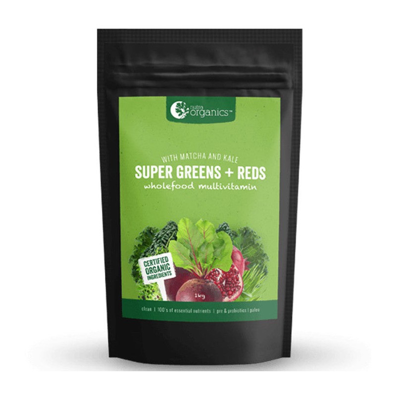 Nutra Organics Super Greens + Reds, 150 g