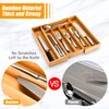 Bellsal Silverware Organizer Kitchen Drawer Organizer Expandable Bamboo Utensil Holder