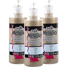 Tulip Dimensional Fabric Paint 4oz-Metallics Gold-Multipack Of 3