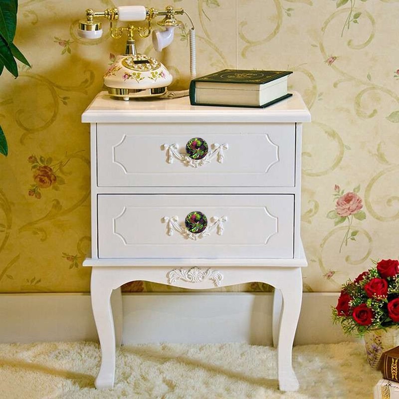 Spriak 10 Pack Drawer Knobs, 30mm Colorful Crystal Glass Cabinet