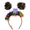 Claire's Claires Bopper Headband Colorful Smiley Tinsel Balls Antenna