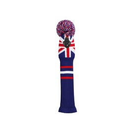 Scott Edward Golf Club Head Covers 1 Piece Hybrid Golf Club Headwear for Fairway Wood Hybrid with Rotating Number Tags Number Tags (Fairway UK Stripes)