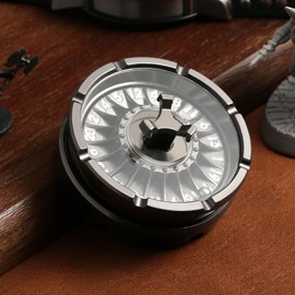 DNDND DNDND Roulette D20 Dice,50MM Metallic 20 Sided Dice with Gorgeous Gift Box for Dungeons and Dragons D&D and Table Game (Black with White Num)