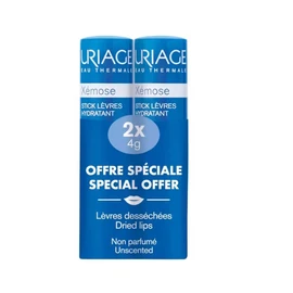 Uriage Moisturizing Lip Balm Stick, Xémose, 2 x 4g