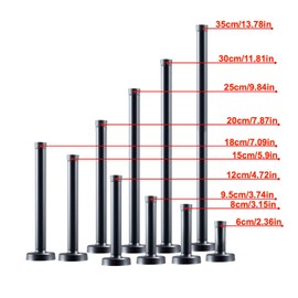 CKLHCFF Door Stopper Stainless Steel (1 Piece), Premium Door Stopper No Drilling with Rubber Ring, Silver Door Stopper, Solid Stainless Steel, Heavy Door Stopper (Black, 6 cm)