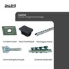Dalsys Pack of 100 Silver Mounting Rail Brackets 38-40 Galvanised