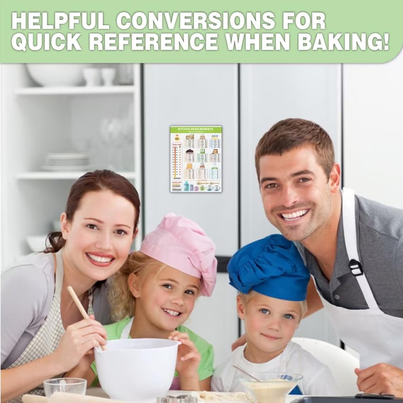 Kitchen Conversion Chart Magnet,Measurements Conversion Chart,Cute Baking Gift for Home