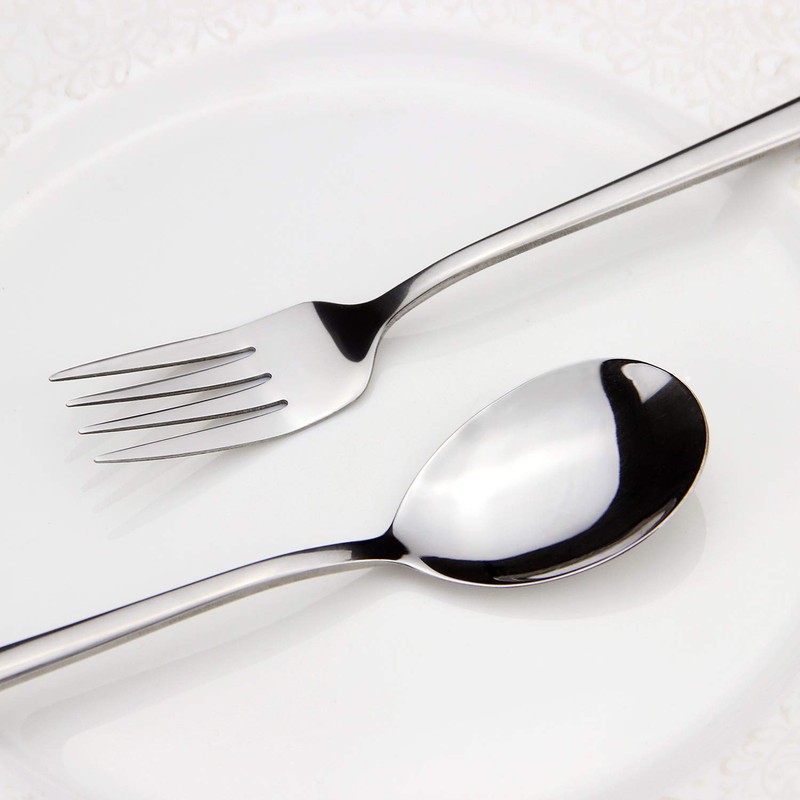 YFWOOD Mixed Cutlery Set, Dinner Spoons x 2 and Dinner