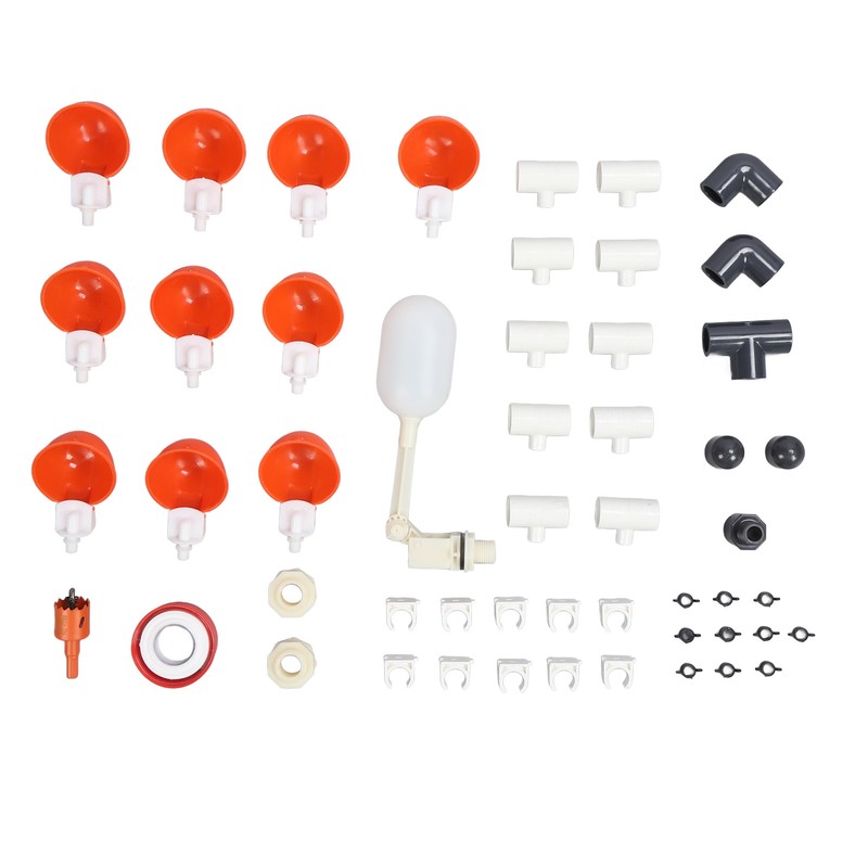Pipeline Automatic Chicken Waterer Poultry Waterer Dispenser Water Feeder Kit