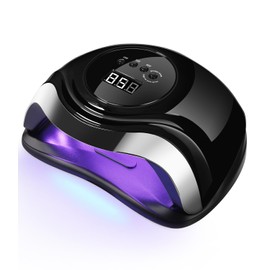 Aokyom Lampada per unghie in gel 168W, Lampada UV LED Lampada Unghie UV LED per con Automatico Sensore e SchermoLa Possibilità Di Lmpostare, 4 Timer 10/30/60/99S per Salone e uso Domestico