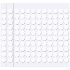 SmallCat 300pcs Small Felt Furniture Pads, Self-Adhesive EVA Foam Dot Circles, Round Felt Furniture Stickers for Desks Drawers Vases Photo Frames Cabinets Doors Candlesticks- White