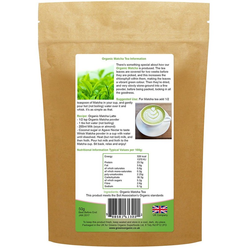 Golden Greens Organic Japanese Ceremonial Matcha Tea Powder, 50 g