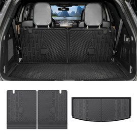 HUYINPJ Cargo Mat Compatible with 2020-2025 Ford Explorer Cargo Liner Backrest Liner Seatback Protector for 2024 Ford Explorer Accessories(20-25 Explorer)