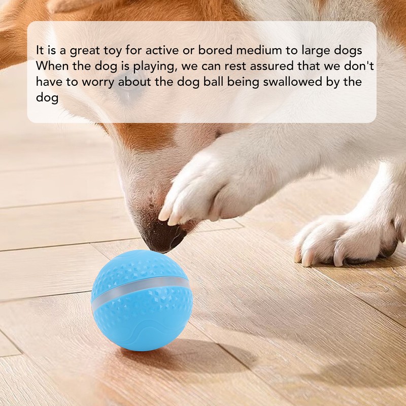 Smart Interactive Dog Ball Toy with LED Lights IP54 Waterproof