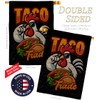 TACO Trump Burlap Flag Eagle Pole kit Burlap Wall Hanging
