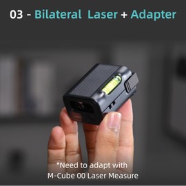 HOZO M-Cube Laser Measuring Tool Adaptor 03 Bilateral Laser+,328ft/100m Modular Dual Laser Distance Meter with Bluetooth App and M-Green Cross Line, Ideal for Surveying,Construction, DIY Projects
