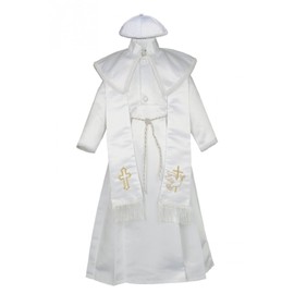 Unotux Baby Boy Christening Baptism Gown Gold Outfit Dove Cross Church Hat 0-30M (2:(12-18 Months))
