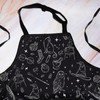 WZMPA Magic Wizard Kitchen Apron With Pockets Spooky Witch Gifts