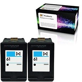 OCProducts Refilled Ink Cartridge Replacement for HP 61 for Envy 4500 5530 Deskjet 1010 3050 2540 2050 Officejet 2620 Printers (2 Black)