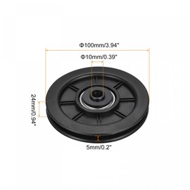 uxcell 100mm Bearing Pulley Wheel Cable Fitness Equipment Accessories