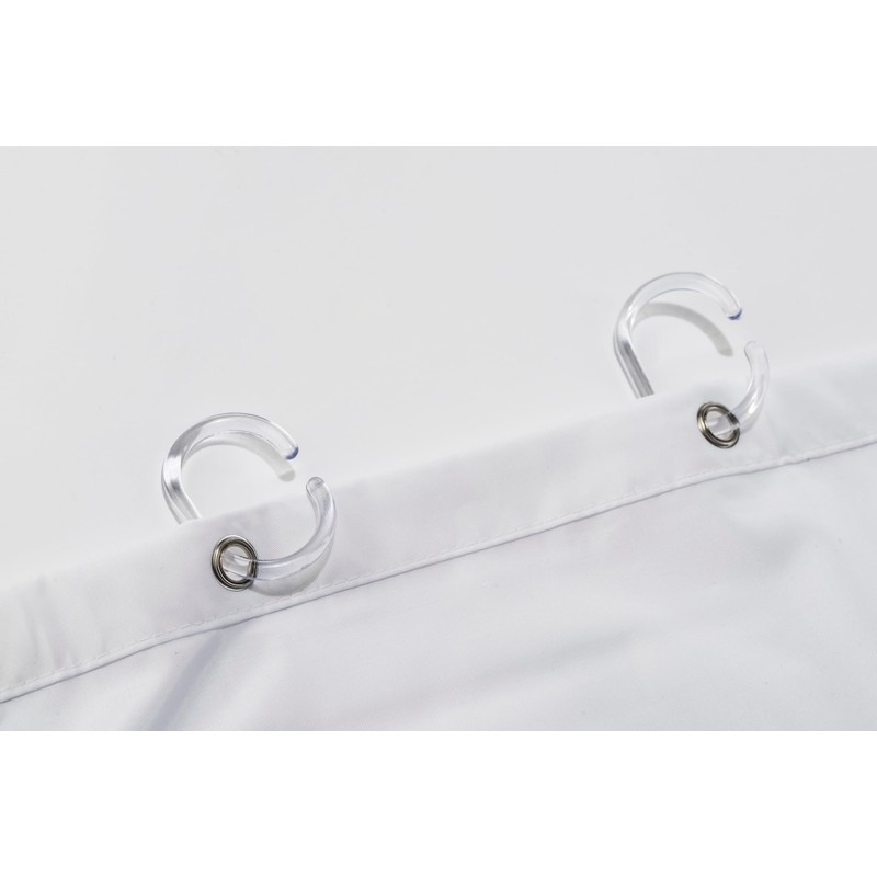 Croydex Professional Plain White Water-Resistant Textile Shower Curtain 2000 X