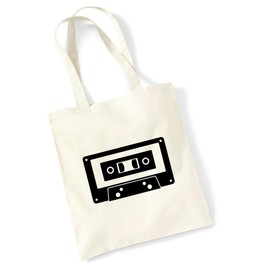huuraa Jute Bag Cassette Tape Gift Bag 10 Litres Cotton Cassette Gift Idea, natural, Unit size