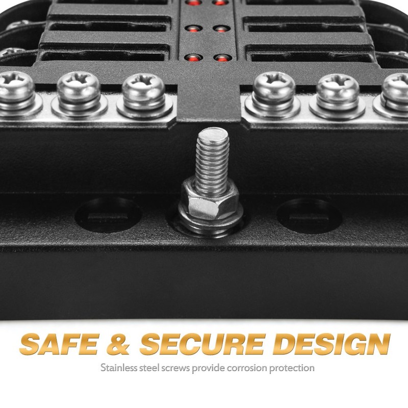 Mictuning Waterproof Car Fuse Box Fuse Holder with LED Display