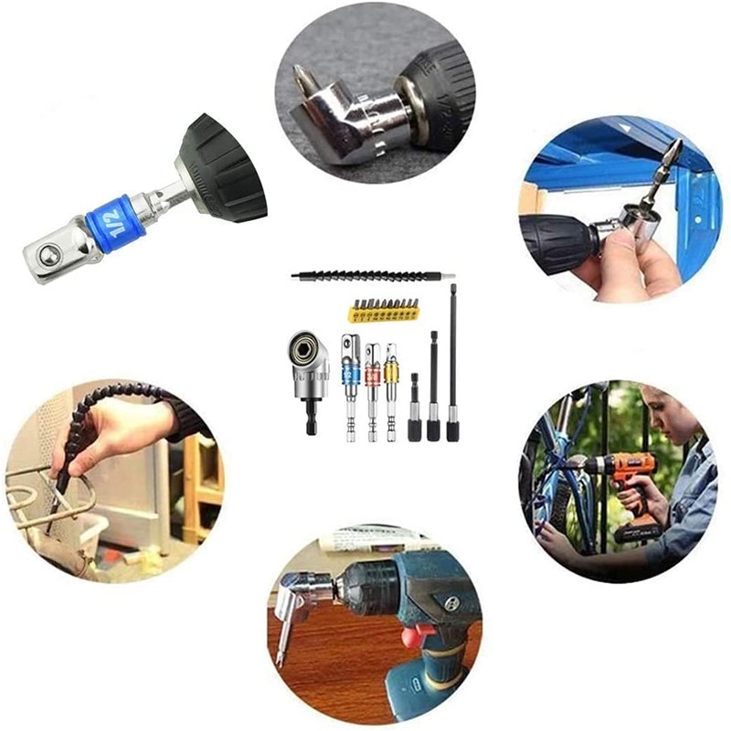 Flexible shaft bits drill extension, 1 piece 105° angle screwdriver