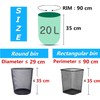 Bin Liners, Handles Trash Bags (20L)