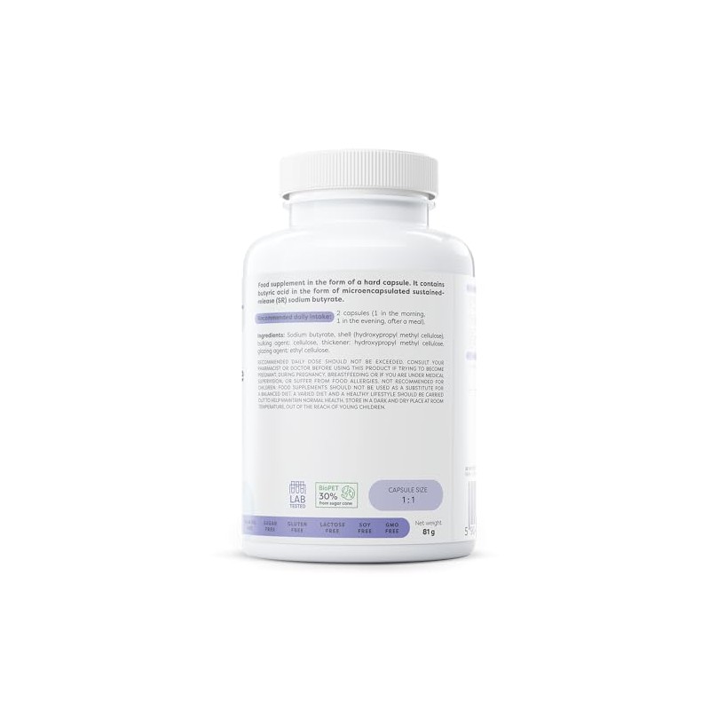 Sodium Butyrate SR, 960mg - 120 Vegan Capsules