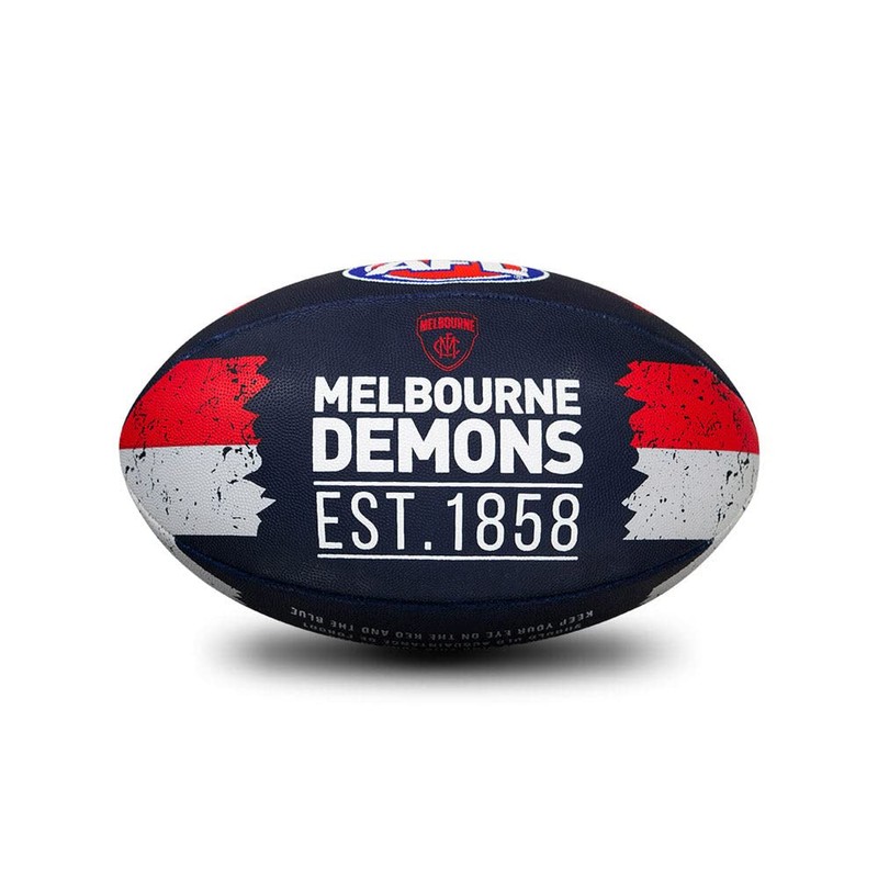 Sherrin AFL Melbourne Demons Song Football, Size 2